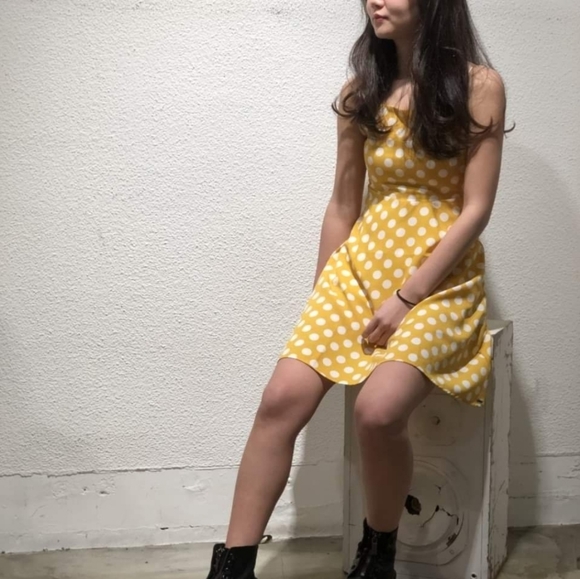 Volcom Retro Yellow Polka Dot Dress - Picture 13 of 16